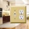 Amerelle Century Polished Brass 2 gang Stamped Steel Duplex/Toggle Wall Plate 1 pk 163TDBR - alternate 2